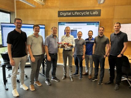 Left to Right – Philipp Kranabitl, Fabian Wilking, Prof. Dr. Sandro Wartzack, Prof. Dr. Hannes Hick, Dr. Stefan Götz, Clemens Faustmann, Stefan Kollegger, Dr. Matthias Bajzek