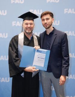 Marc Gadinger at the presentation of the Master's Award from the Diehl Foundation